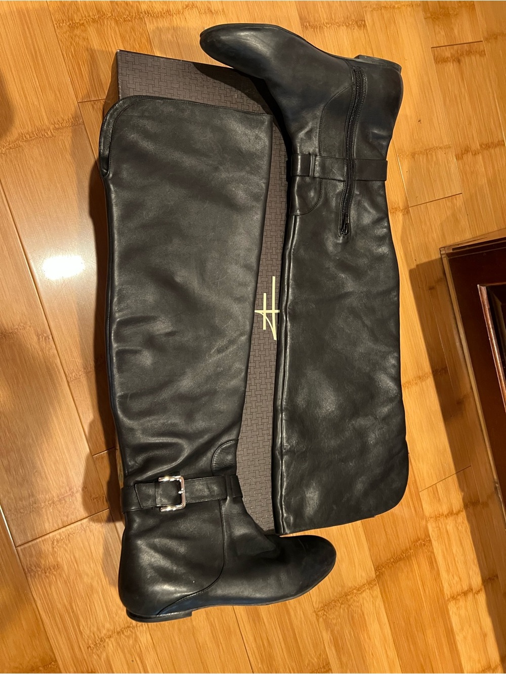 Cole Haan Black Leather Over-the-Knee Boots